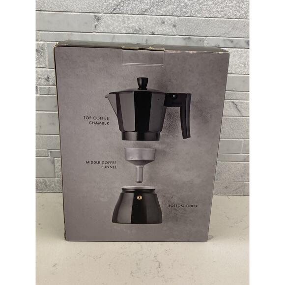 NEW Hotel Collection Stove Top Espresso Maker - Picture 2 of 2
